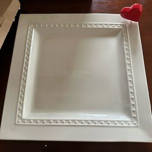 Nora Fleming Platter 13”.  Never used.  Heart attachment included.